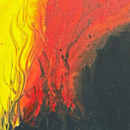 This is an abstract art piece. The product is acrylic on canvas